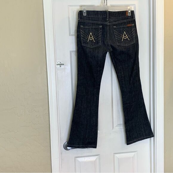 7 For All Mankind "A" Pocket Low Rise Flare Jeans Women's Size 29 - Picture 4 of 12
